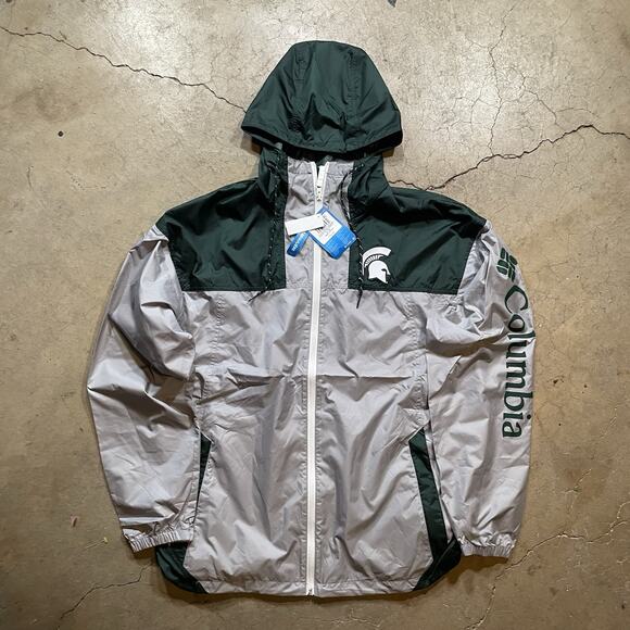 Columbia Other - Columbia Men Flash Challenger Windbreaker Jacket Michigan State Spartans Sz L
